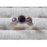 Ring mit Swarovski Steinen lila/transparent