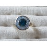Ring mit Swarovski Steinen Rund türkis/transparent