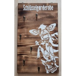 Schlüsselgarderobe " Bauernhoftiere " geflammt