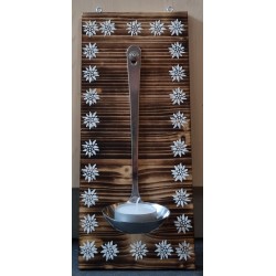 Schild Kerzenhalter/Edelweiss geflammt