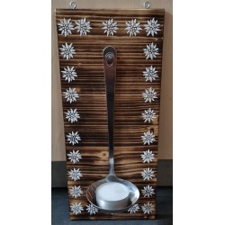 Schild Kerzenhalter/Edelweiss geflammt