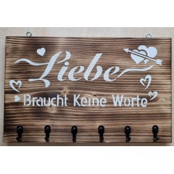 Schlüsselgarderobe " Liebe " geflammt
