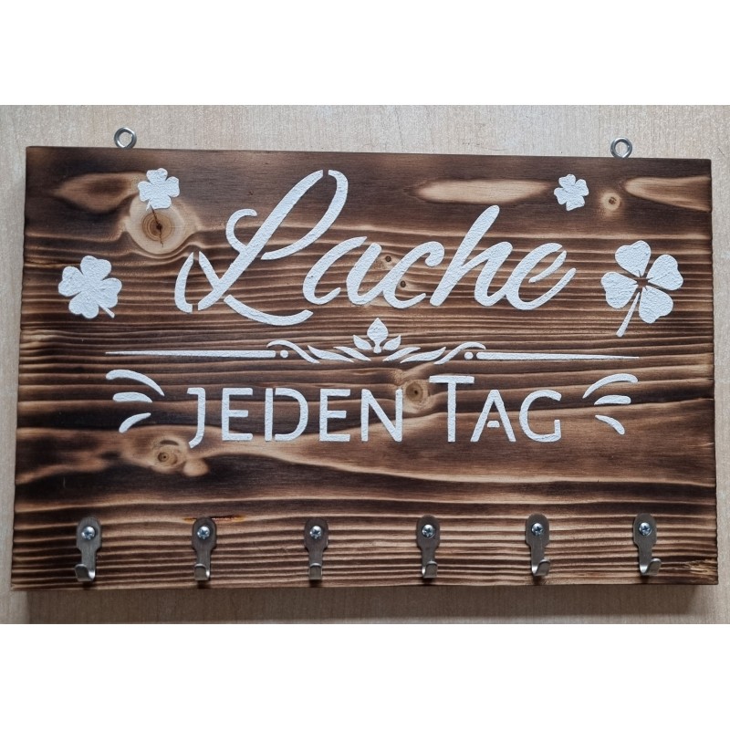 Schlüsselgarderobe " Lache " geflammt