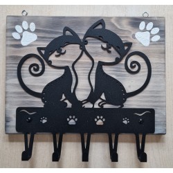Garderobe Katzen geflammt/creme