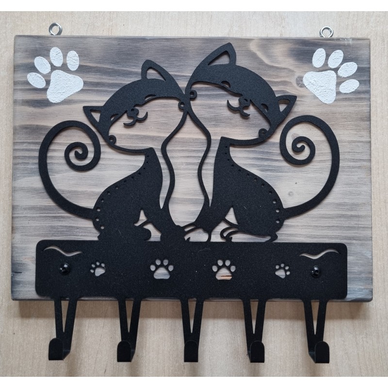 Garderobe Katzen geflammt/creme