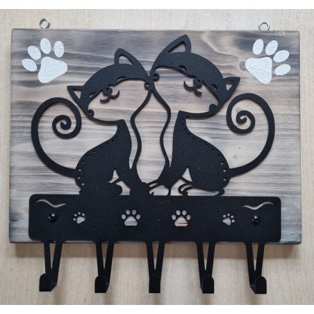 Garderobe Katzen geflammt/creme