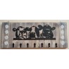 Schlüsselgarderobe Drei Kuhköpfe geflammt/creme