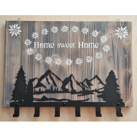 Garderobe Berge/Wald geflammt/creme