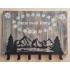 Garderobe Berge/Wald geflammt/creme