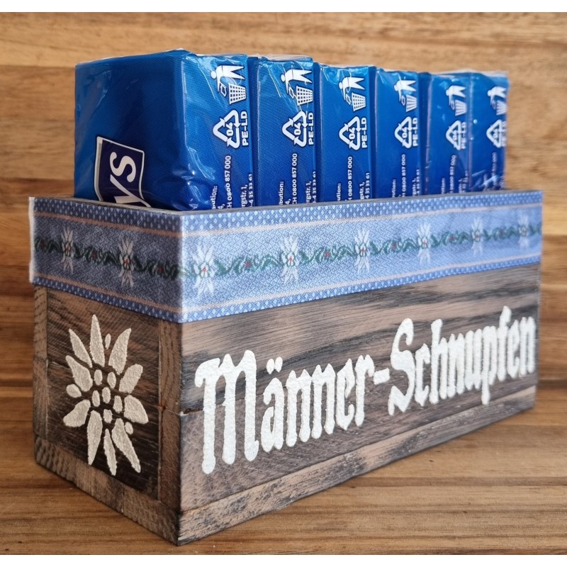 Taschentuch Böxli " Männer-Schnupfen " geflammt/creme