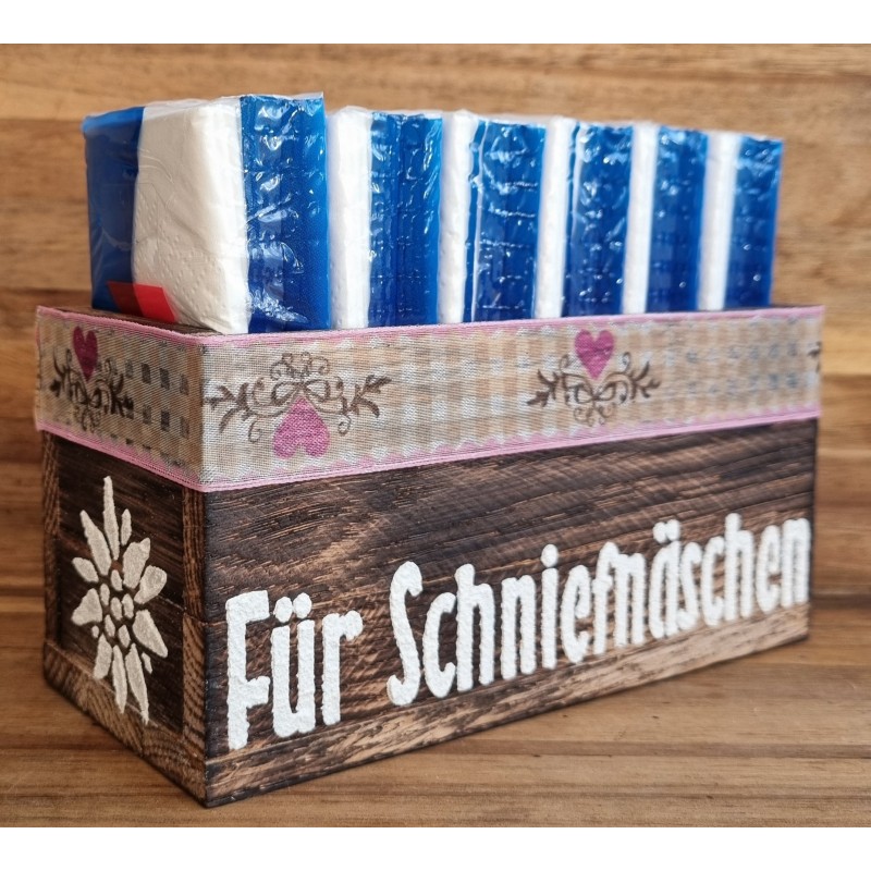 Taschentuch Böxli " Schniefnäschen " geflammt