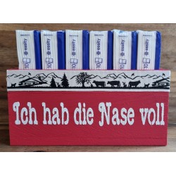 Taschentuch Böxli " Nase voll " rot