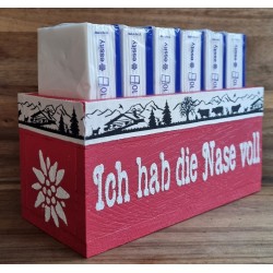 Taschentuch Böxli " Nase voll " rot