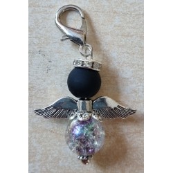 Perlen Engel transparent/schwarz