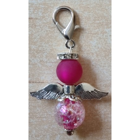 Perlen Engel transparent/pink