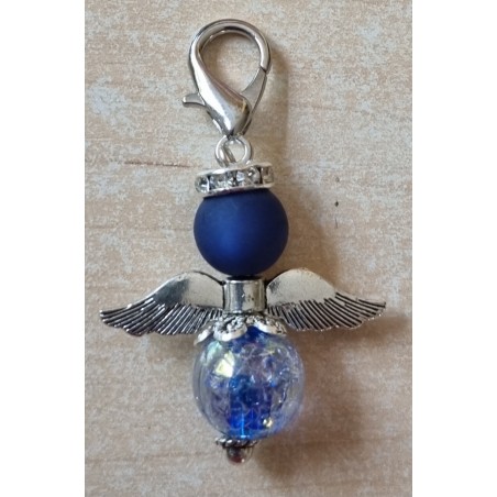 Perlen Engel transparent/blau