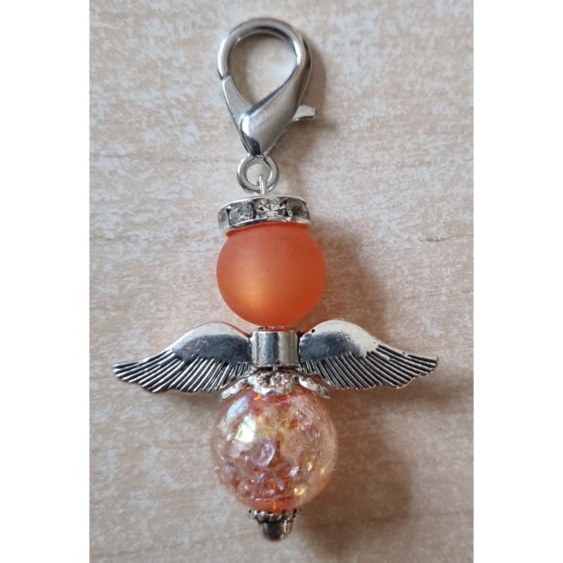 Perlen Engel transparent/orange