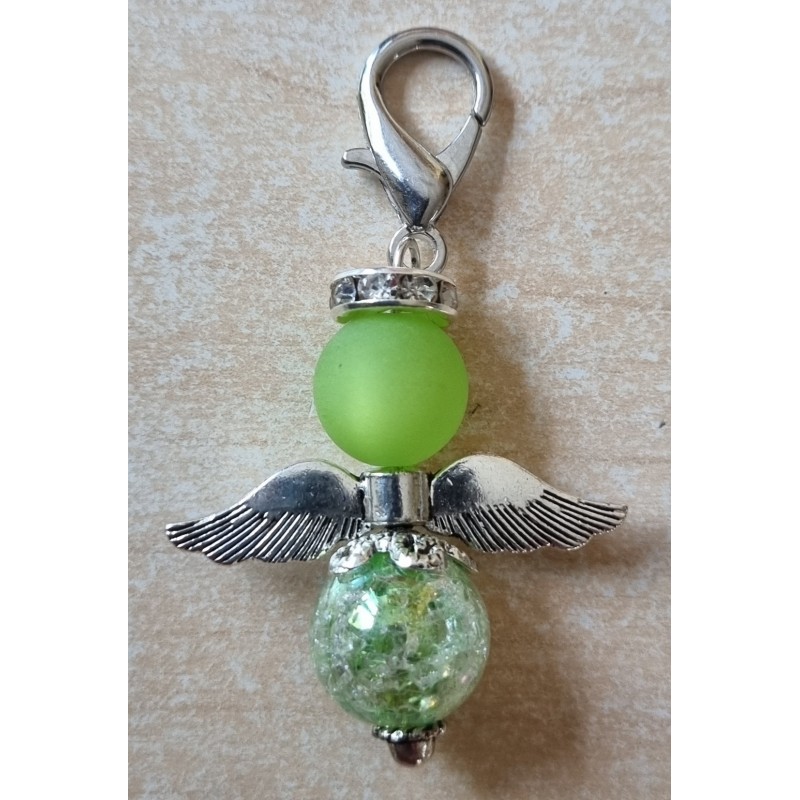 Perlen Engel transparent/hellgrün