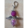 Perlen Engel transparent/magenta