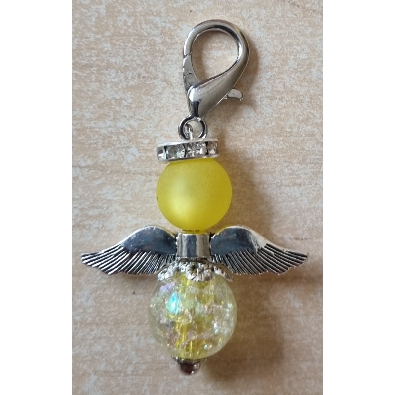 Perlen Engel transparent/gelb