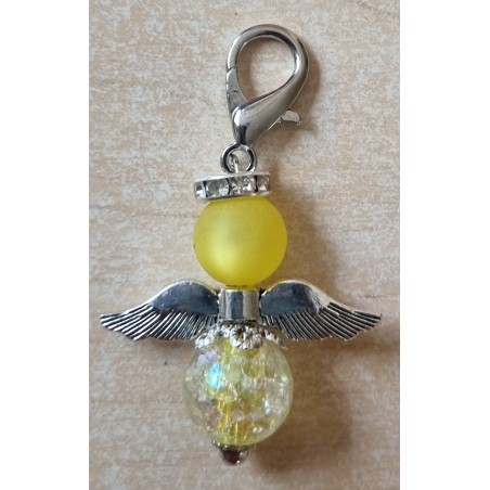 Perlen Engel transparent/gelb
