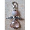 Herz Perlen Engel transparent/blass rosa