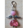 Herz Perlen Engel transparent/rosa