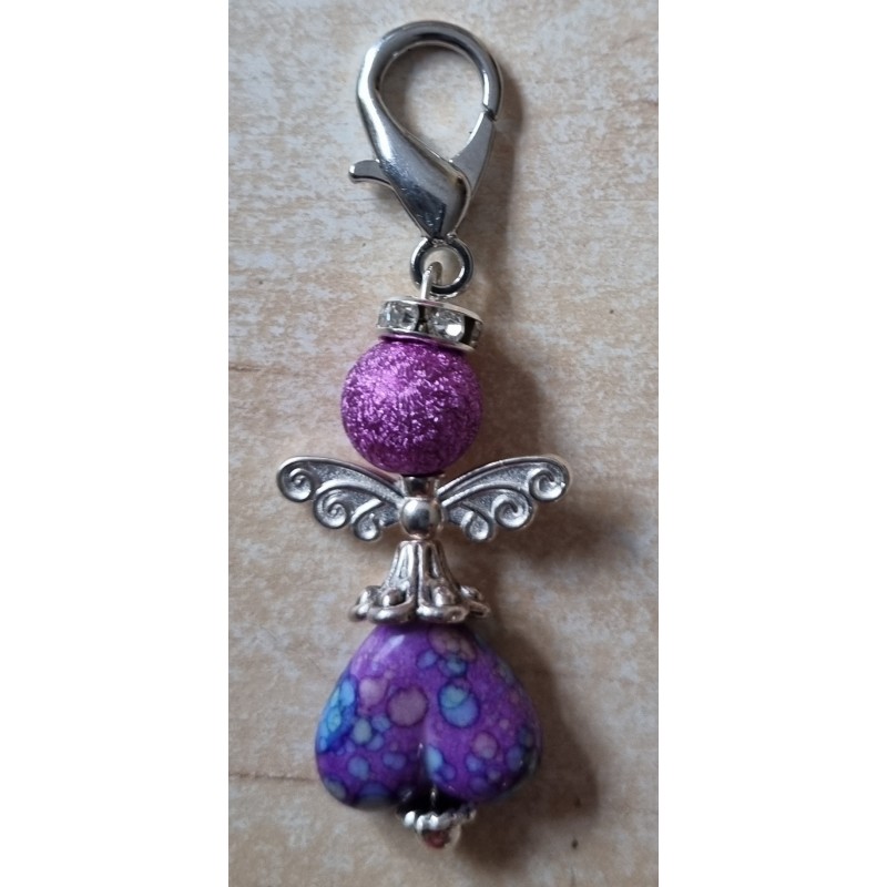 Herz Perlen Engel violette/bunt