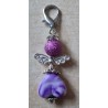 Herz Perlen Engel violette/weiss