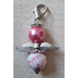 Kautschuk Perlen Engel rosa/bunt