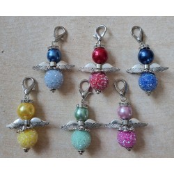 Glitzer Perlen Engel mint
