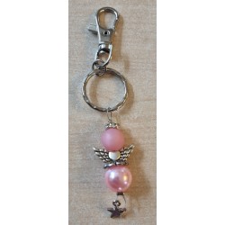Schlüsselanhänger Engel/Stern rosa