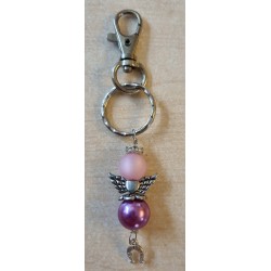 Schlüsselanhänger Engel/Hufeisen magenta