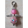 Perlen Engel glitzer/Herz rosa