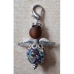 Perlen Engel glitzer/Herz braun