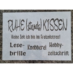 Schablone " Ruhestandskissen "
