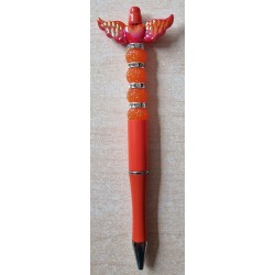 Kugelschreiber mit Flügel orange