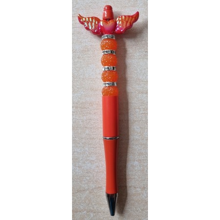 Kugelschreiber mit Flügel orange