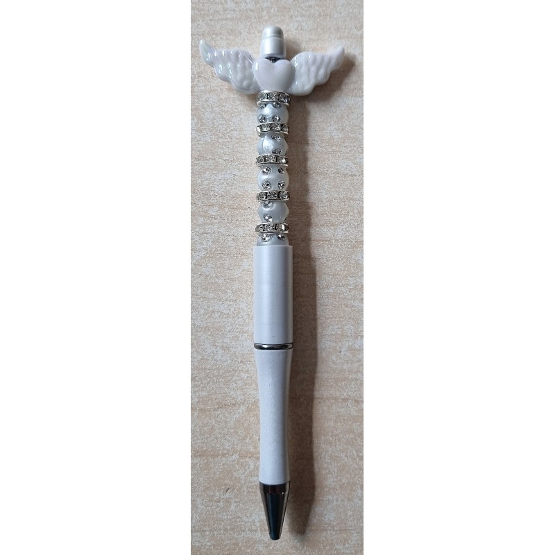 Kugelschreiber mit Flügel weiss