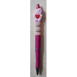 Kugelschreiber Wichtel Perle pink/rosa