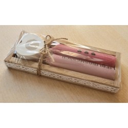 Kerzen Set " Lieblingsmensch " altrosa/pink