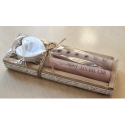 Kerzen Set " Weltbeste Oma "  rosa/altrosa