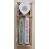 Kerzen Set " Danke für alles/Für die beste Mama "  weiss/mint