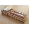 Kerzen Set " Glückslicht/Glückspilz "  rosa/creme