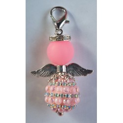 Perlen Engel Glitzer/Stass rosa