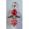 Perlen Engel Glitzer/Stass rot