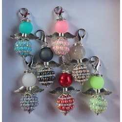 Perlen Engel Glitzer/Stass rot