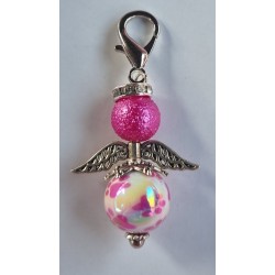 Perlen Engel mit Pfoten pink