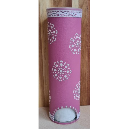 Wattepads Spender rosa/Muster