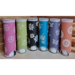 Wattepads Spender rosa/Muster